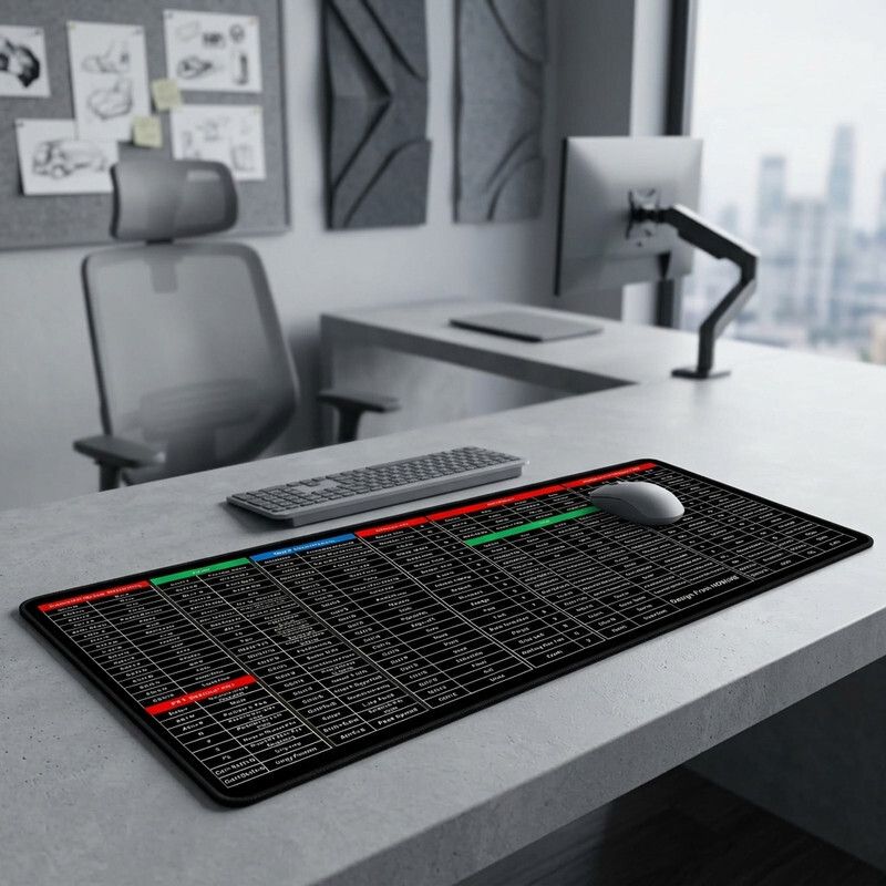 CrazySoul Laptop Keyboard And Mouse For Table Cover - Anti-Slip Shortcut Keyboard Mat Non Slip Base Mousepad-picture-24