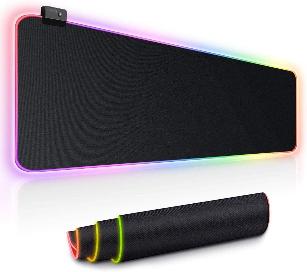 homken RGB Gaming Mouse Pad 80×30 cm | LED Light Desk Mat with Non-Slip Base (Black) Non Slip Base Mousepad-image-14