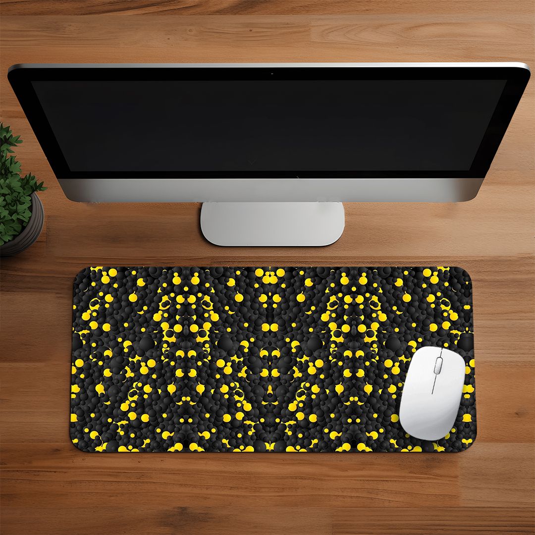 ZORI Black and Yellow Printed Mouse Pad for Gaming Computer, Laptop (11*23inch) Mousepad-image-8