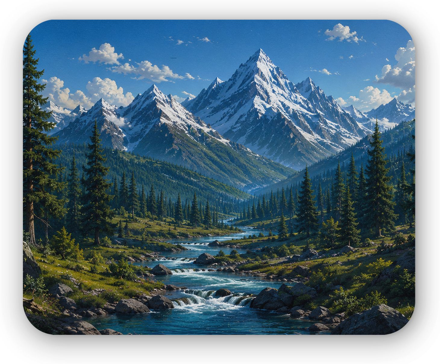 TRENDY DEALZ Mountain Landscape Design Printed Mouse Pad with Smooth Surface & Non Slip Base Mousepad-image-33