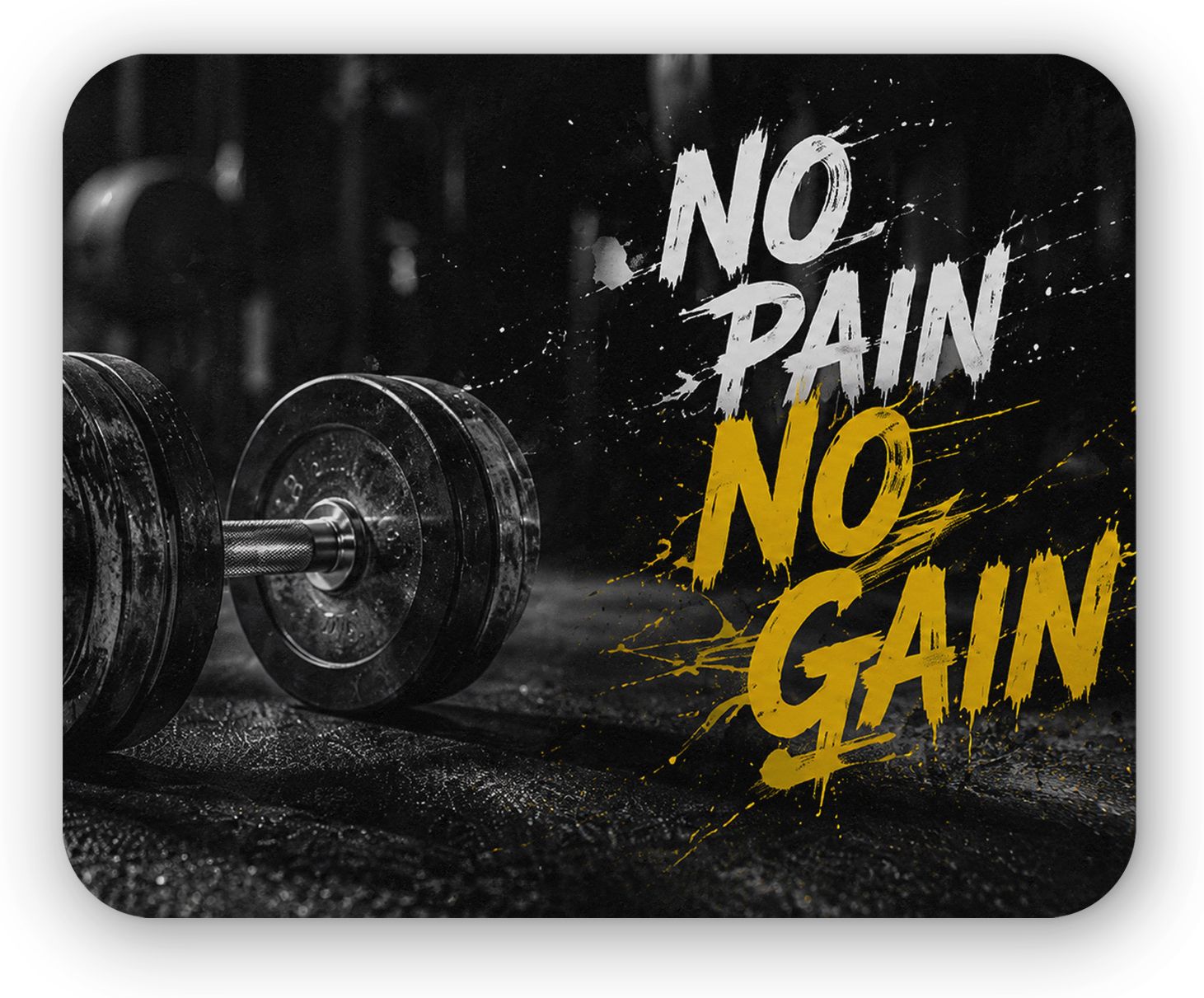 TRENDY DEALZ No Pain No Gain Design Printed Mouse Pad with Smooth Surface & Non Slip Base Mousepad-picture-45