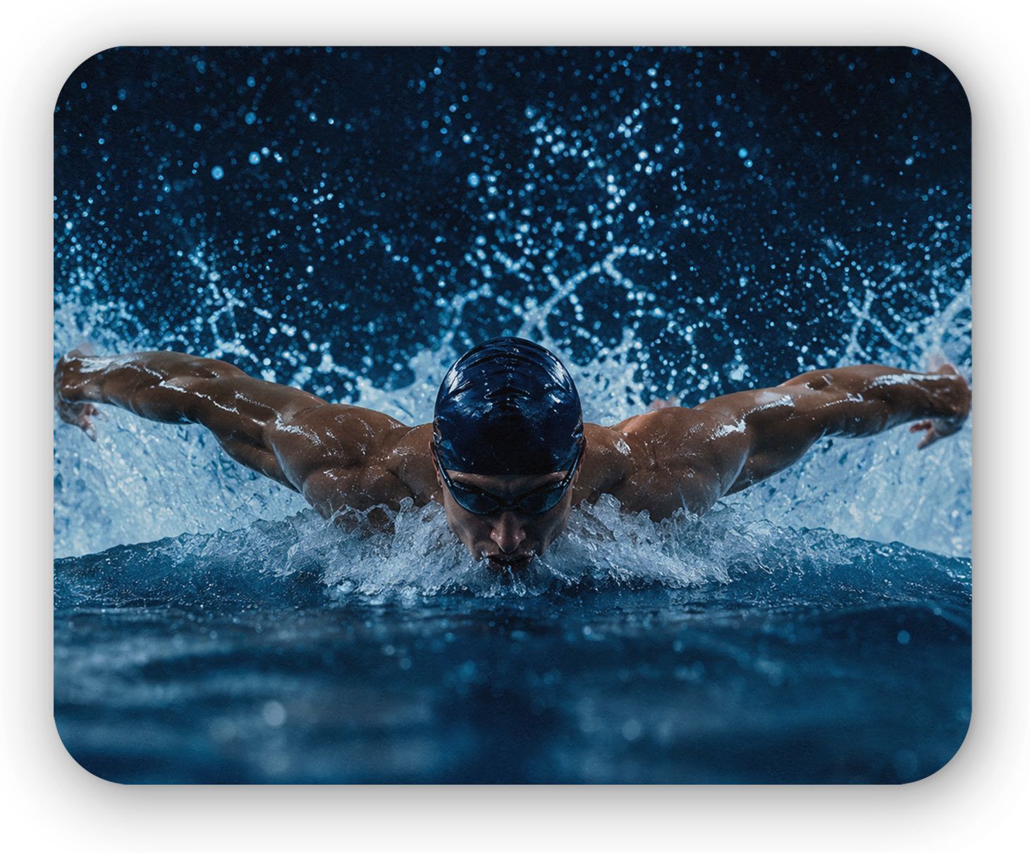 TRENDY DEALZ Swimming Sports Design Printed Mouse Pad with Smooth Surface & Non Slip Base Mousepad-picture-48