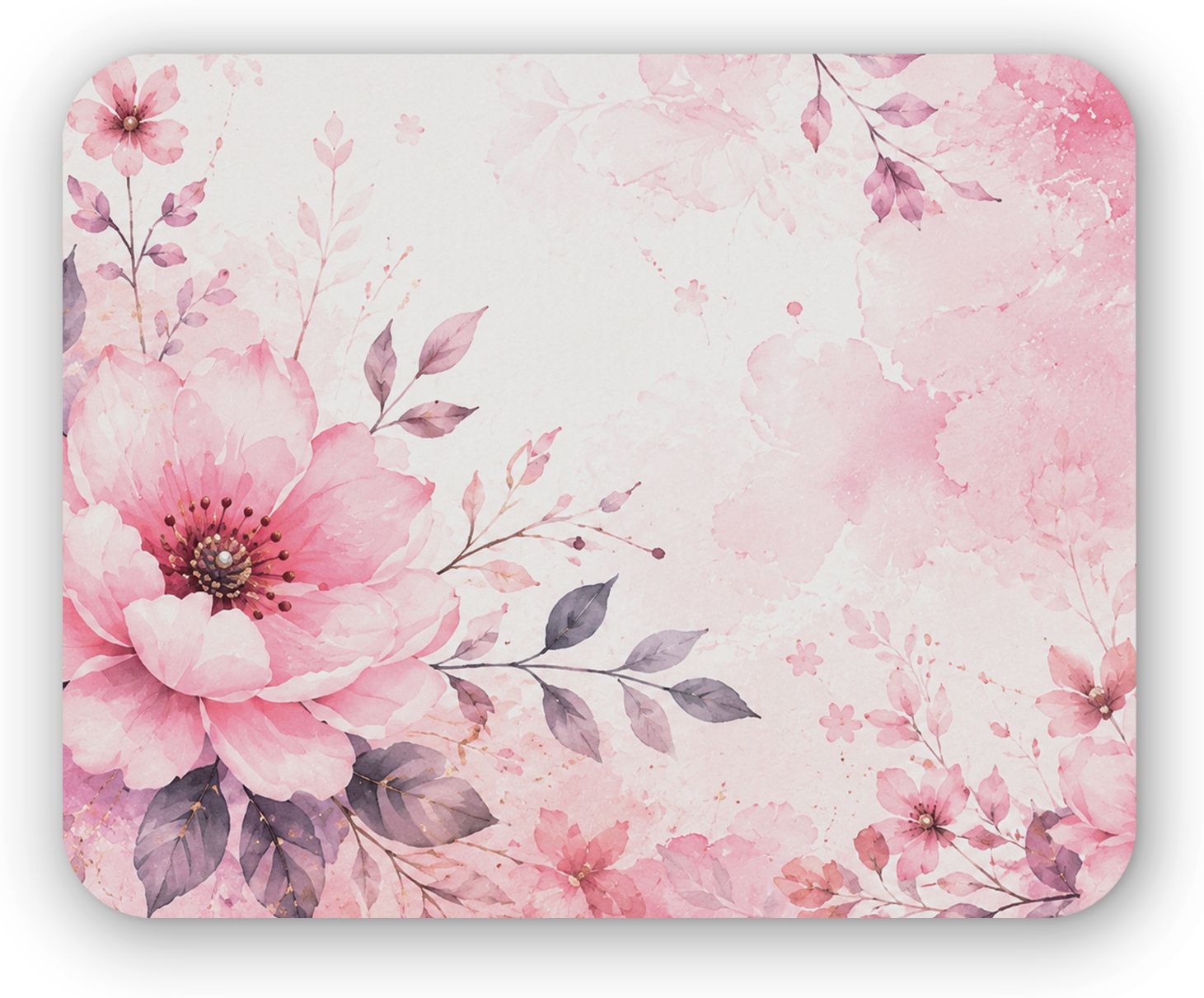 TRENDY DEALZ Elegant Pink Floral Design Printed Mouse Pad with Smooth Surface & Non Slip Base Mousepad-picture-37