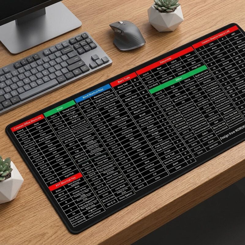 CrazySoul Excel And Functions Mousepad - Large - Excel Anti-Slip Shortcut Keyboard Mat Non Slip Base Mousepad-picture-30