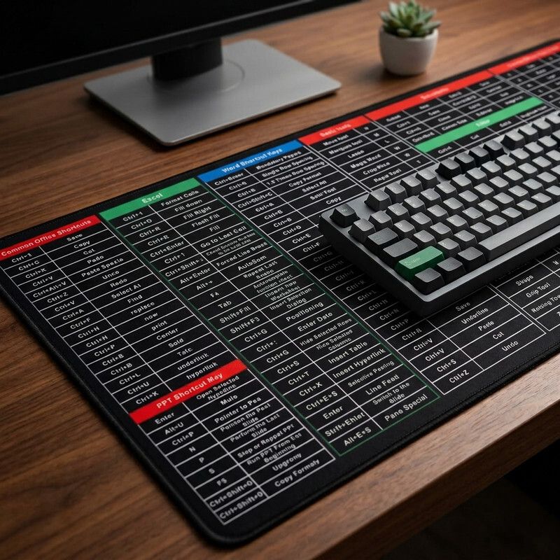 CrazySoul Keyboard Pads 30X80 Cm - Large - Excel Anti-Slip Shortcut Keyboard Mat Non Slip Base Mousepad-picture-46