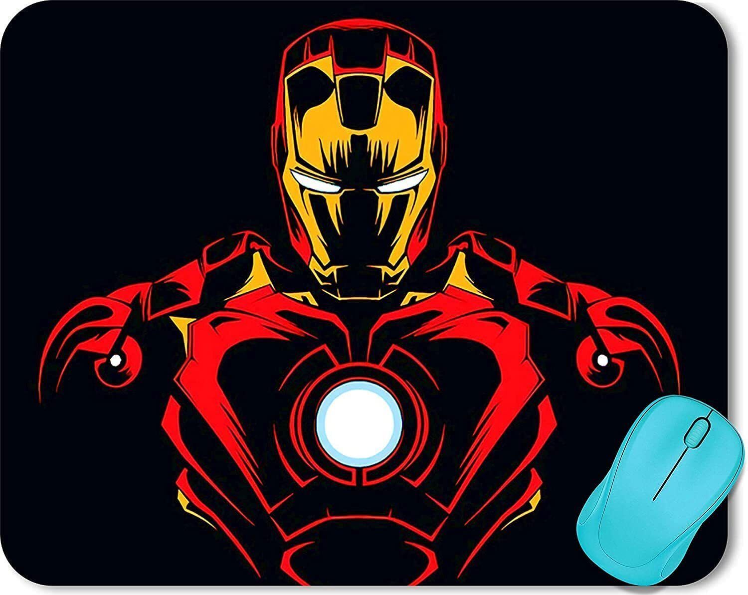 MAENA Iron Man Mouse Pad Non Slip Base Mousepad-image-5