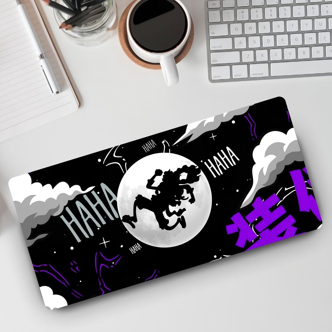 Sigma One Luffy Moonlit Laughter Anime XXL Keyboard Mat size 23 x 11 inch Non Slip Base Mousepad-image-49