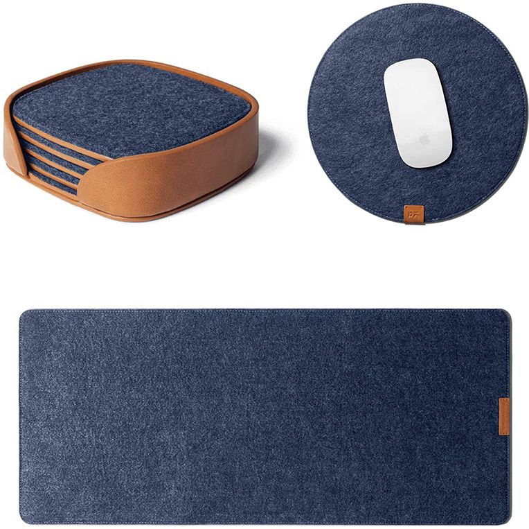 DailyObjects FELT-DESK-TRIO-BUNDLE-BLUE Non Slip Base Dual Sided Mousepad-image-30