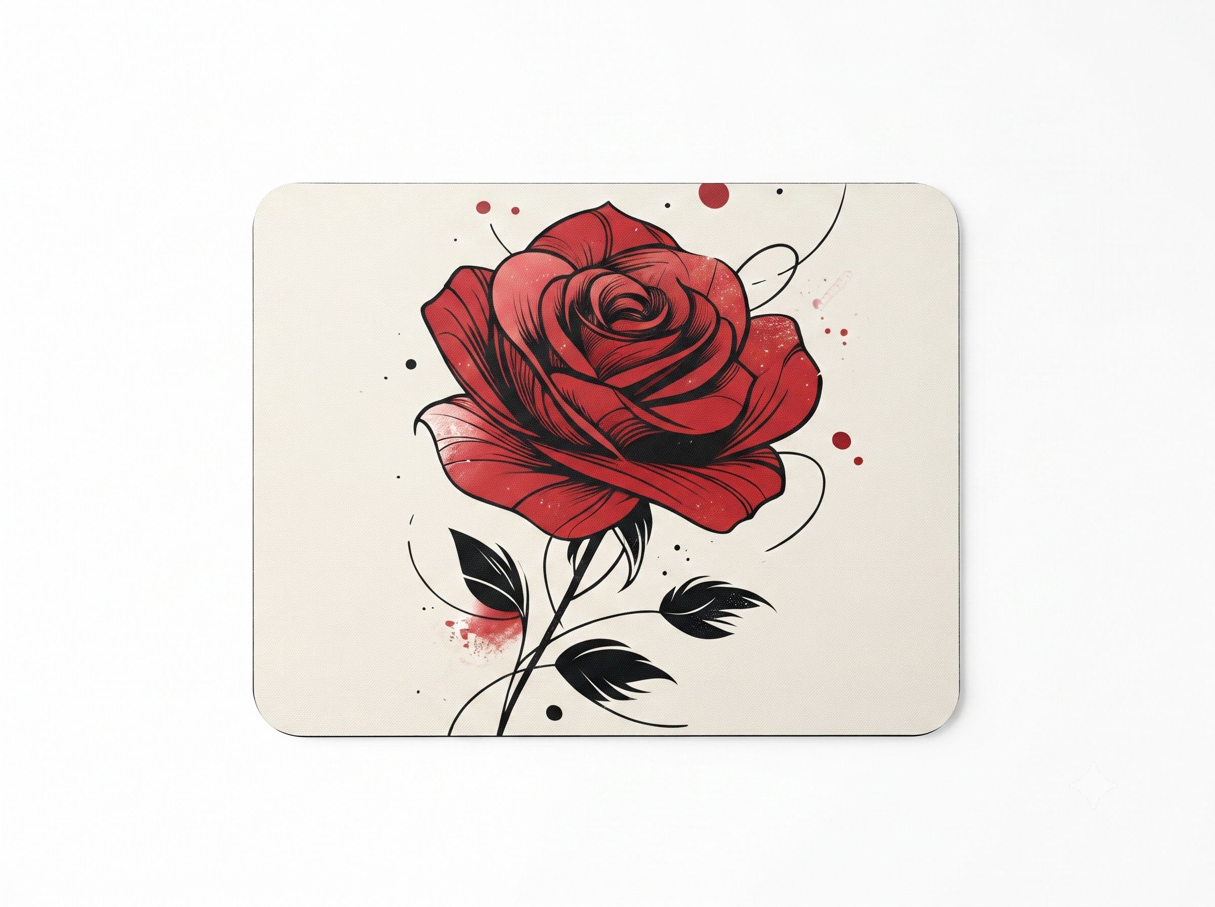 VORZIX RED FLOWER Non Slip Base Mousepad-picture-56