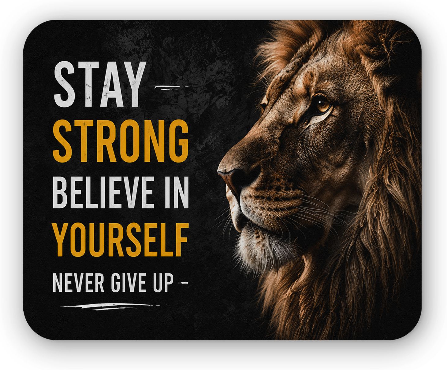 TRENDY DEALZ Lion Motivational Design Printed Mouse Pad with Smooth Surface & Non Slip Base Mousepad-picture-53