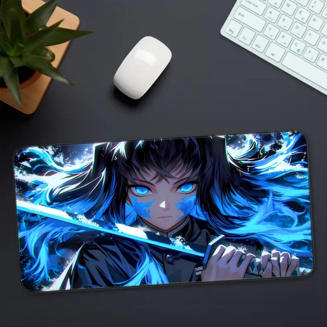 Sigma One Frostblade Phantom Anime Edition XXL Gaming Keyboard Mat 23x11 Inch. Non Slip Base Mousepad-image-16