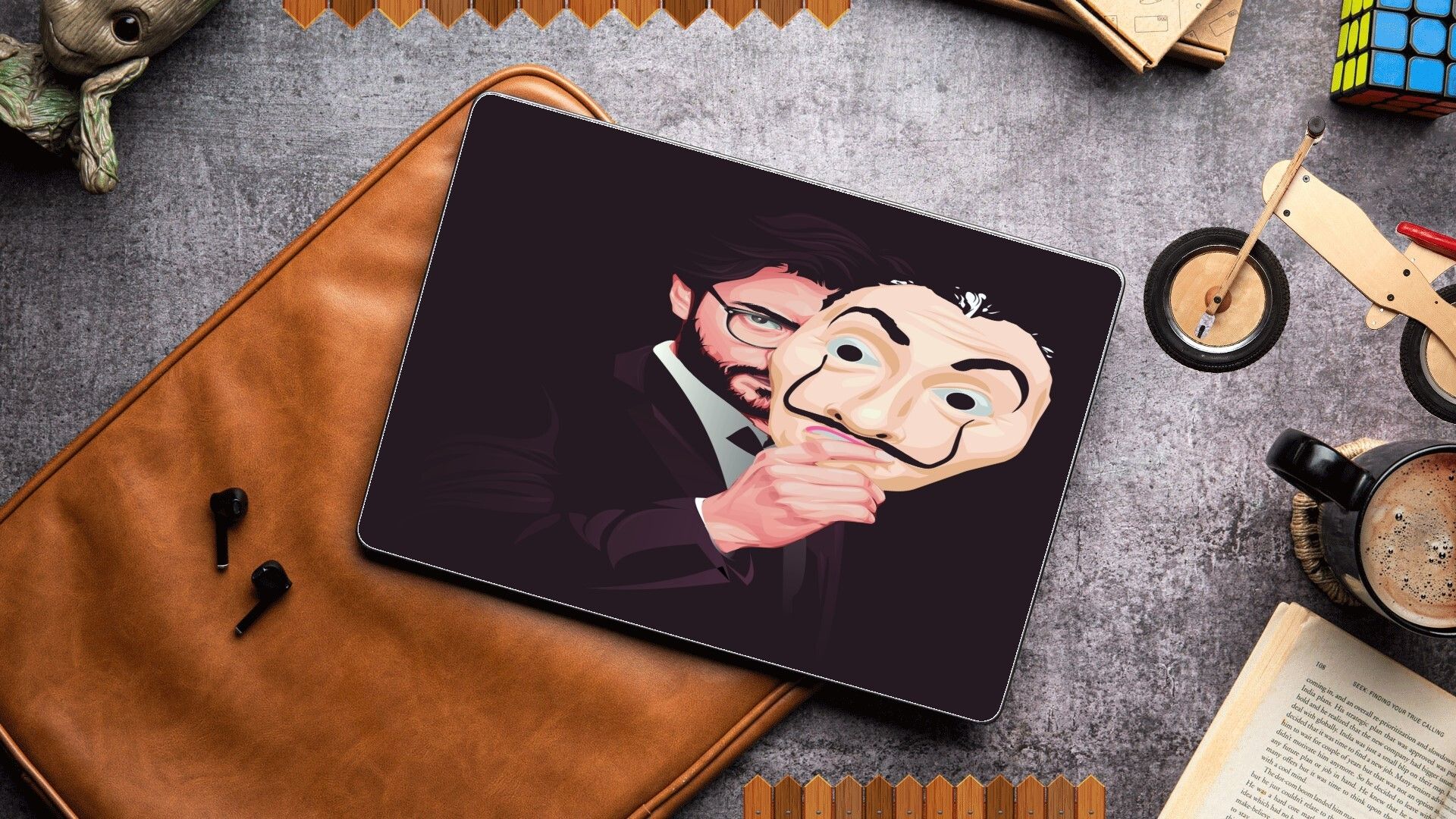 wrap craft Printed Designer Anti Skid, Thick Non-Slip Rubber Base Mouse Pad_73 Non Slip Base Mousepad-image-48