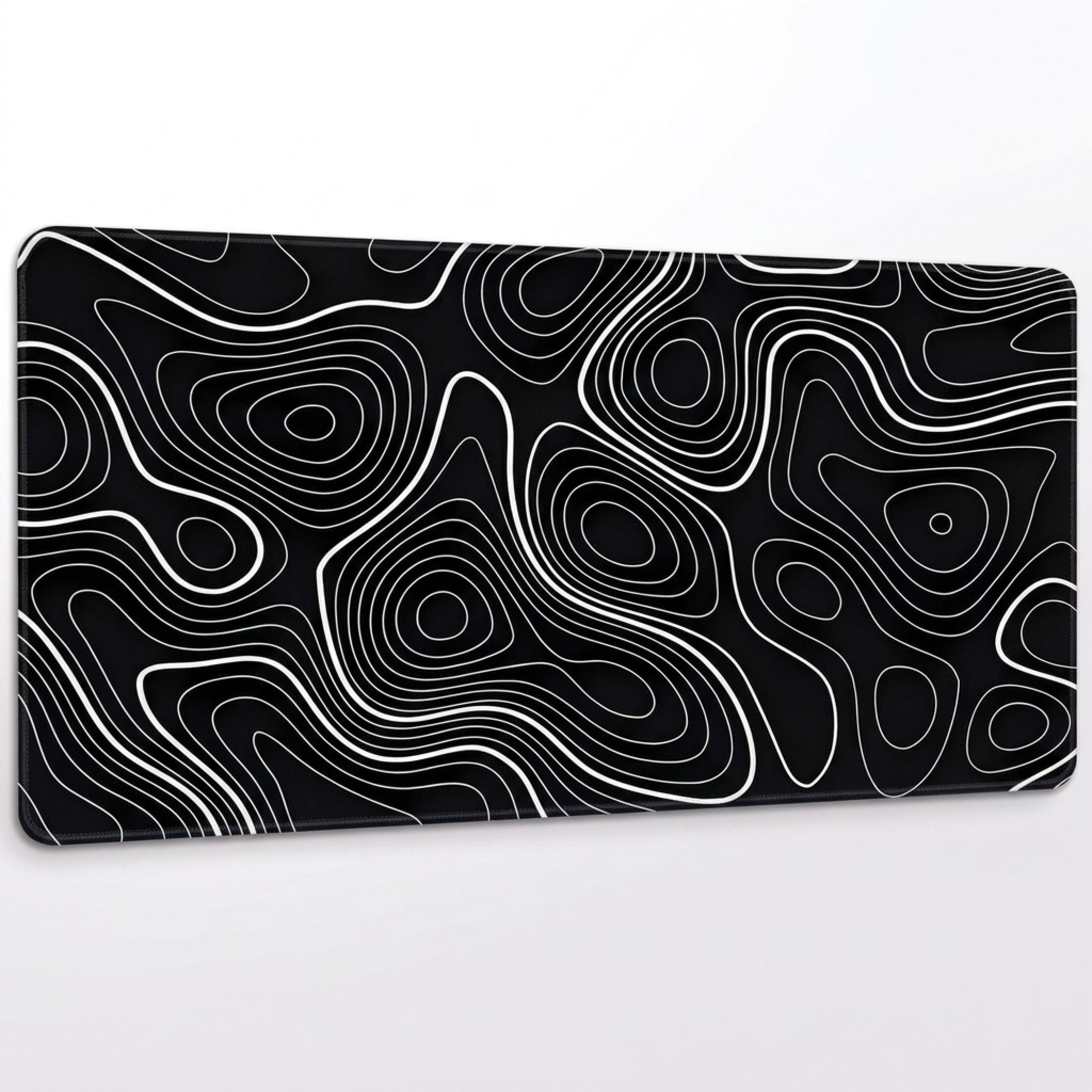 Teesown Abstract Topographic Line Large Gaming Mouse, Stitched Edges Non Slip Base Mousepad-image-28