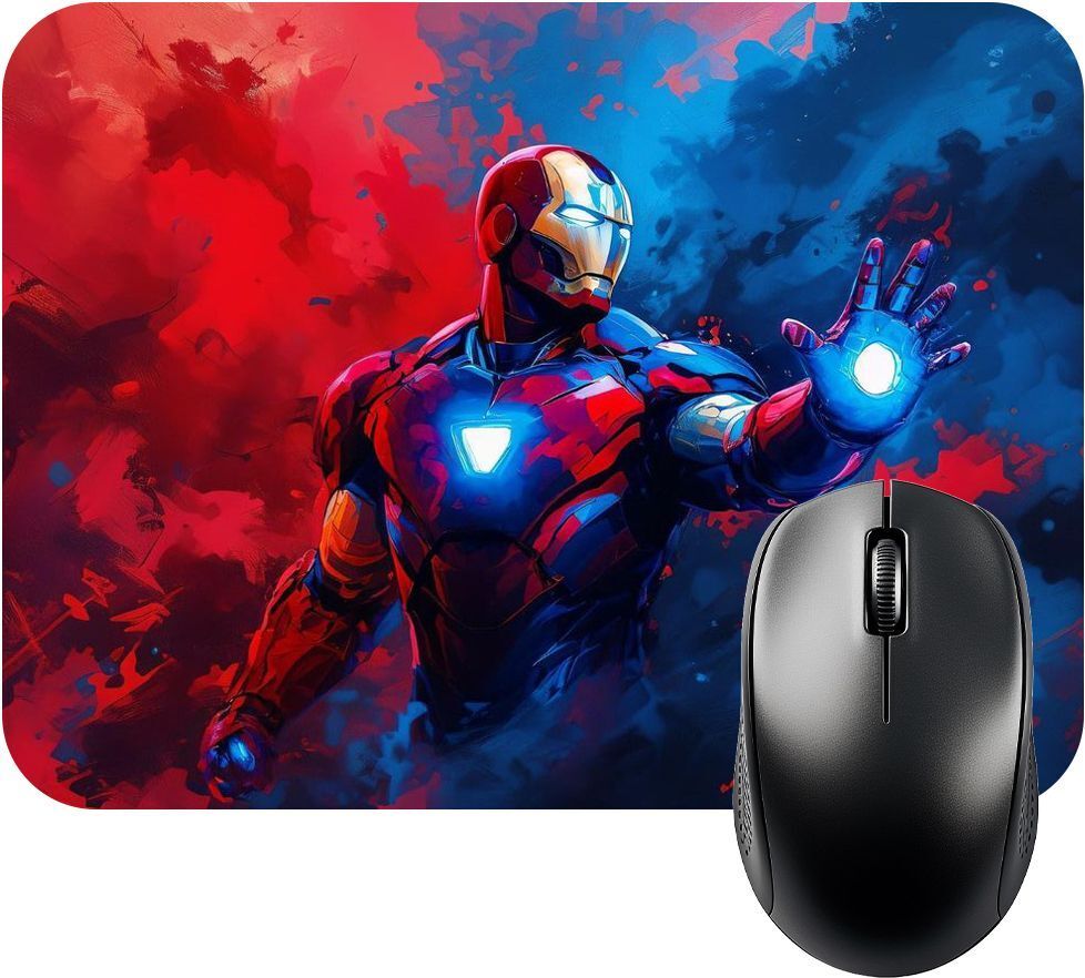 ON TREND Premium Iron Man Rhapsody in Red & Blue Printed (9 inch x 7 inch) Non Slip Base Mousepad-image-37