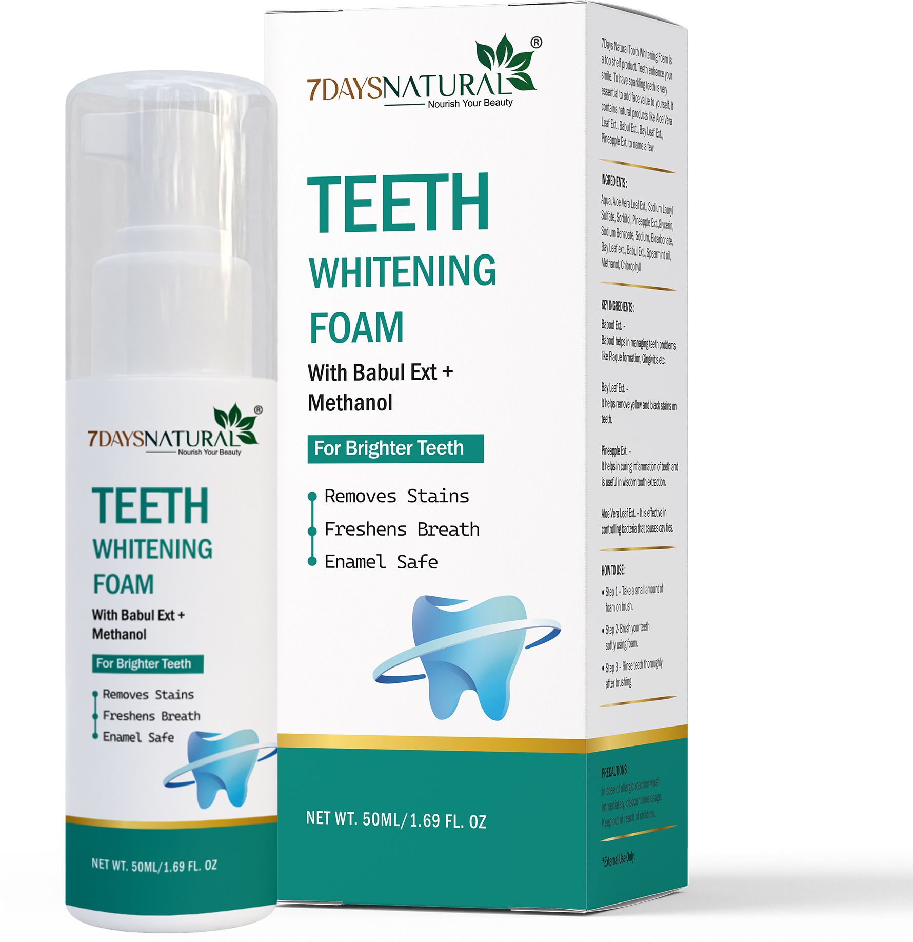 7days natural Teeth Whitening Foam | Gutka Stain & Yellow Teeth Remove Natural ingredients Teeth Whitening Liquid-picture-23