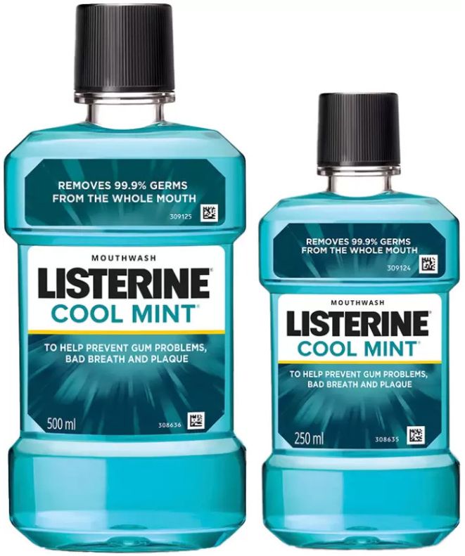 Cool Mint Mouthwash| Removes 99.99% germs| Home & Travel Combo - Mint
