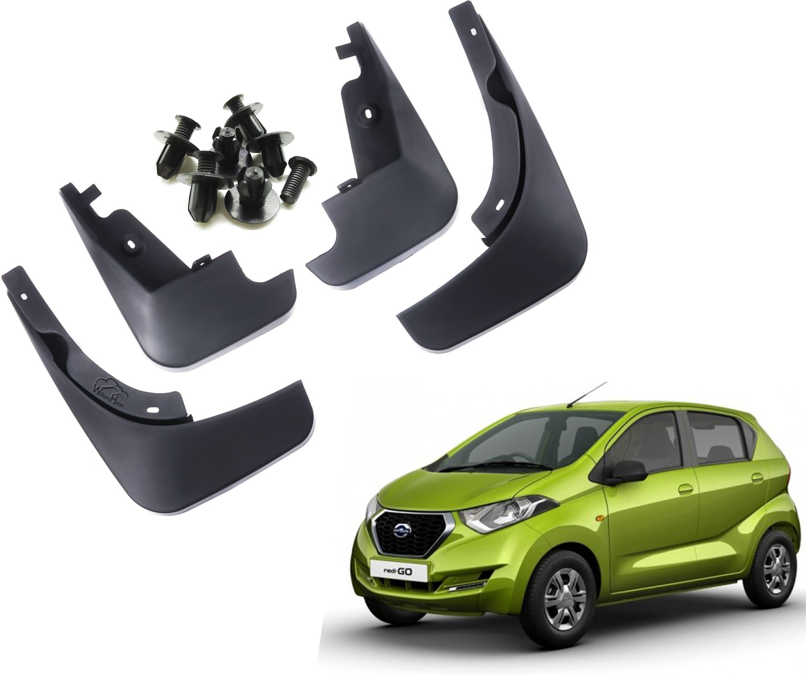 dda enterprises Mud Flap, Front Mud Guard, Rear Mud Guard For Datsun Redi GO NA image 1