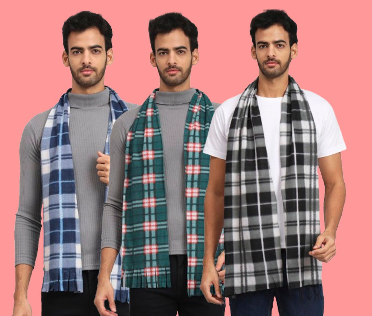 Fit N Fame Checkered Men Muffler-picture-27