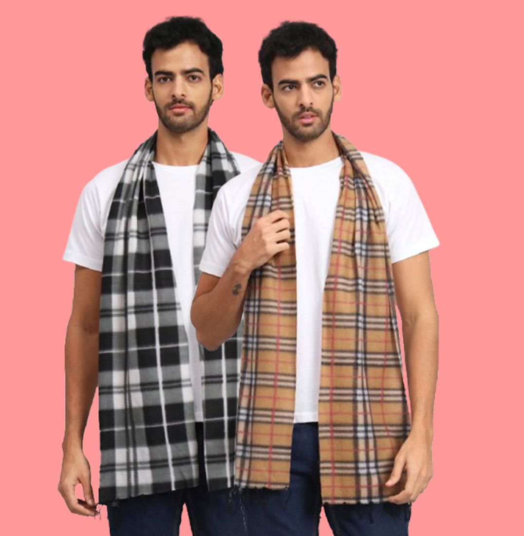 Fit N Fame Checkered Men Muffler-picture-18