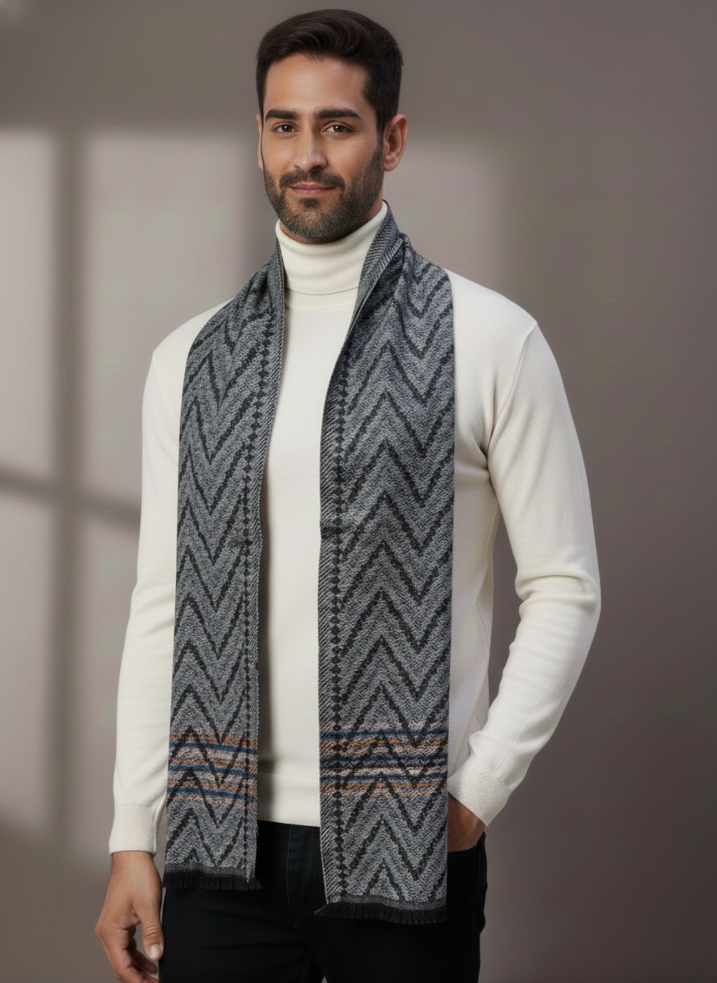 Zamour Checkered Men Muffler-picture-45