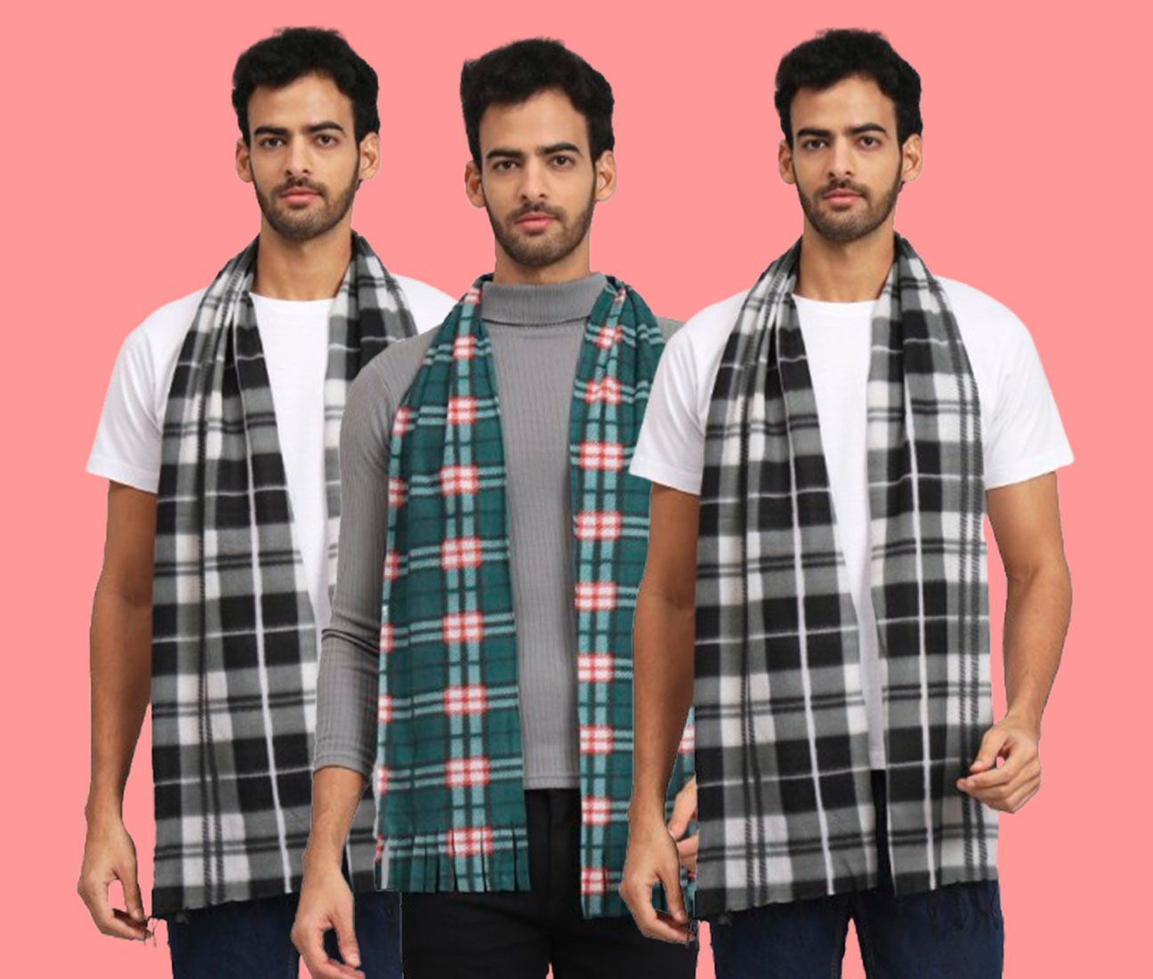 Fit N Fame Checkered Men Muffler-picture-23