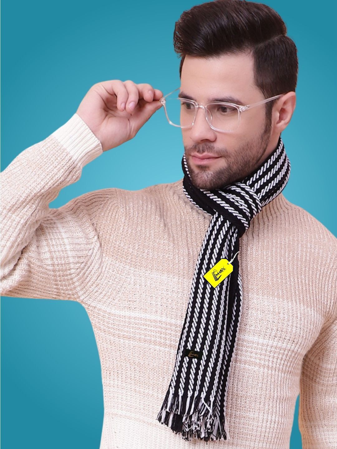 MHAX Self Design Men Muffler-picture-20