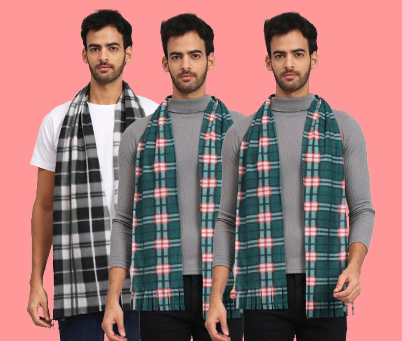Fit N Fame Checkered Men Muffler-picture-14