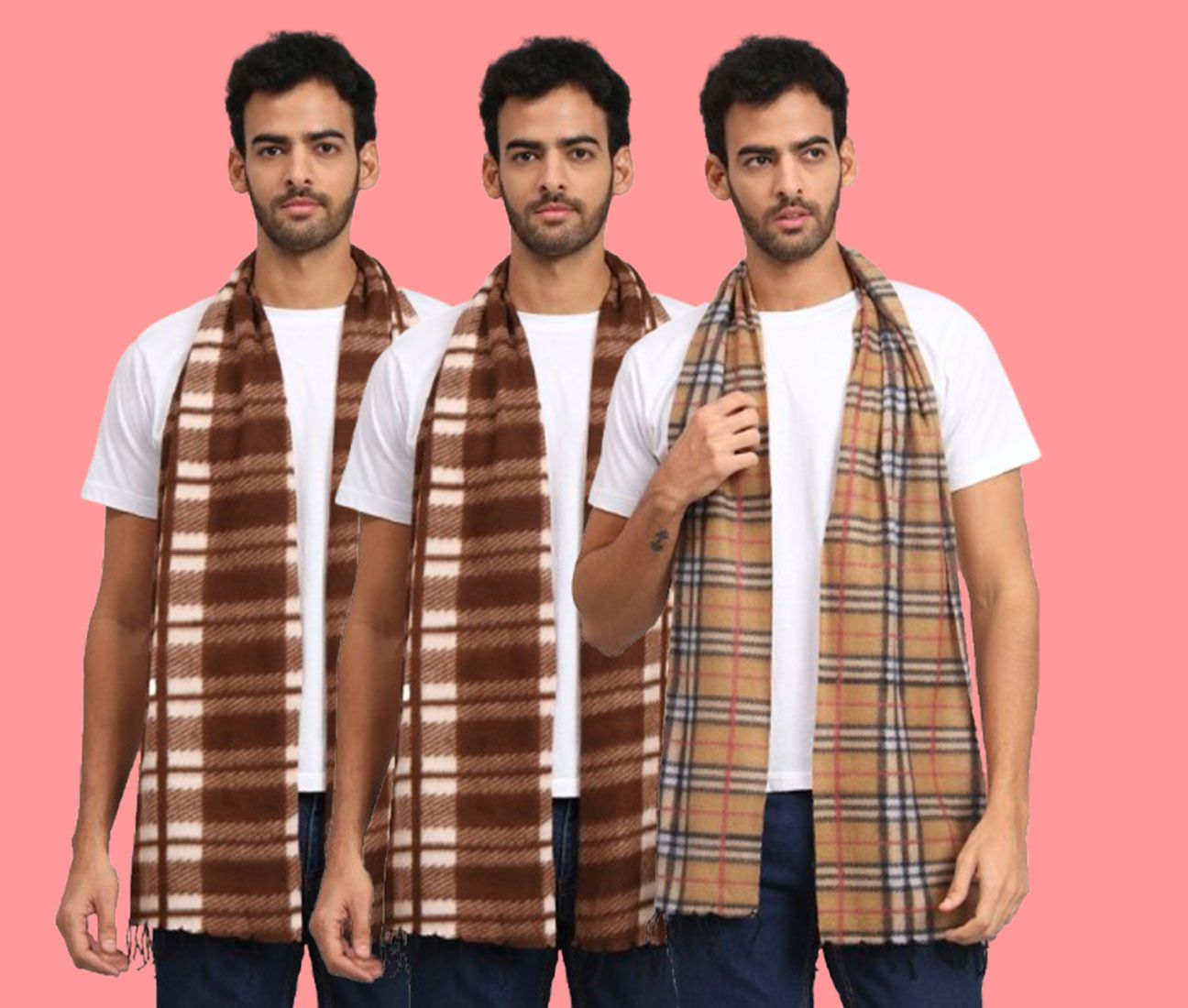 Fit N Fame Checkered Men Muffler-picture-15