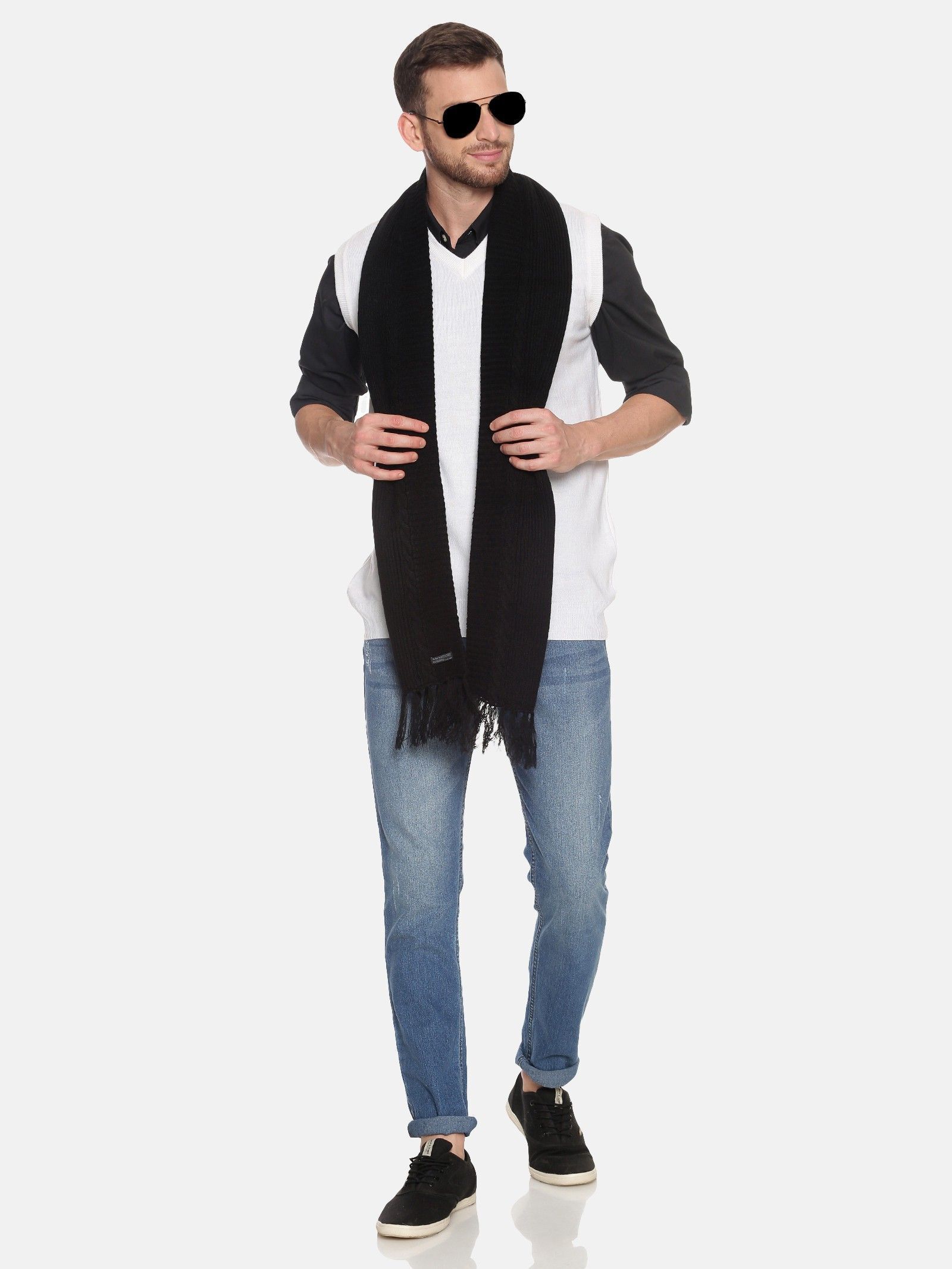 Jollyy Self Design Men Muffler-picture-13
