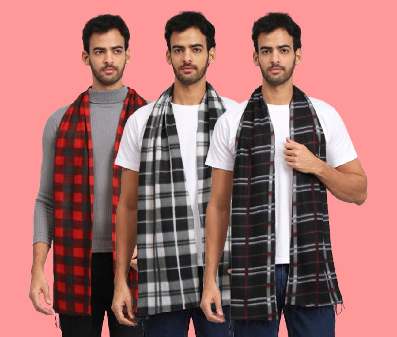 Fit N Fame Checkered Men Muffler-picture-33