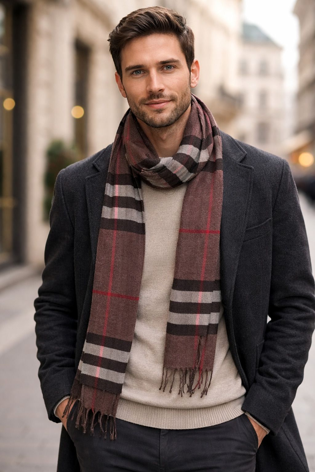 Pransh Collections Checkered Men Muffler-picture-14