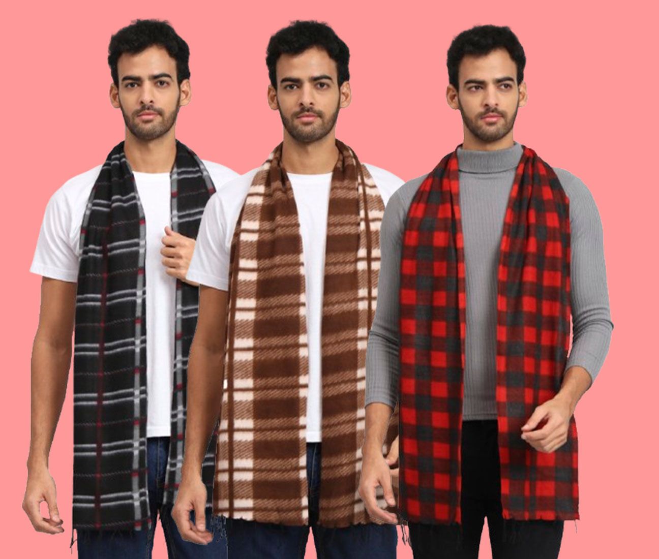 Fit N Fame Checkered Men Muffler-picture-15