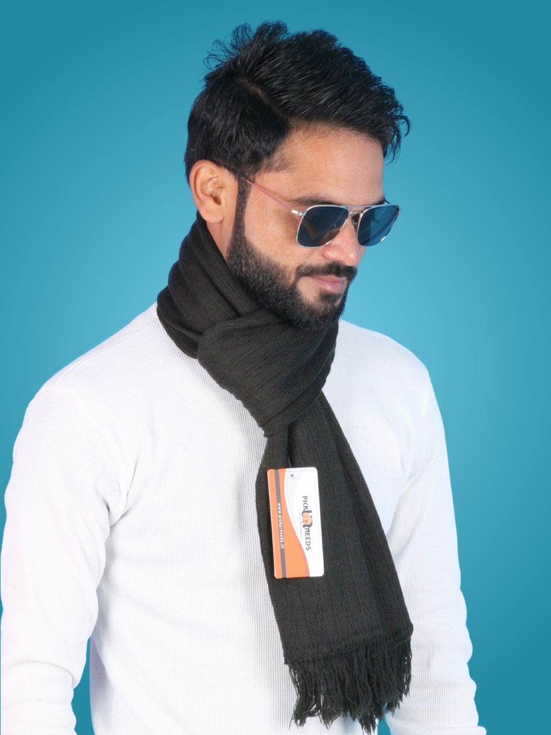 Pick Ur Needs Self Design Men Muffler-picture-36