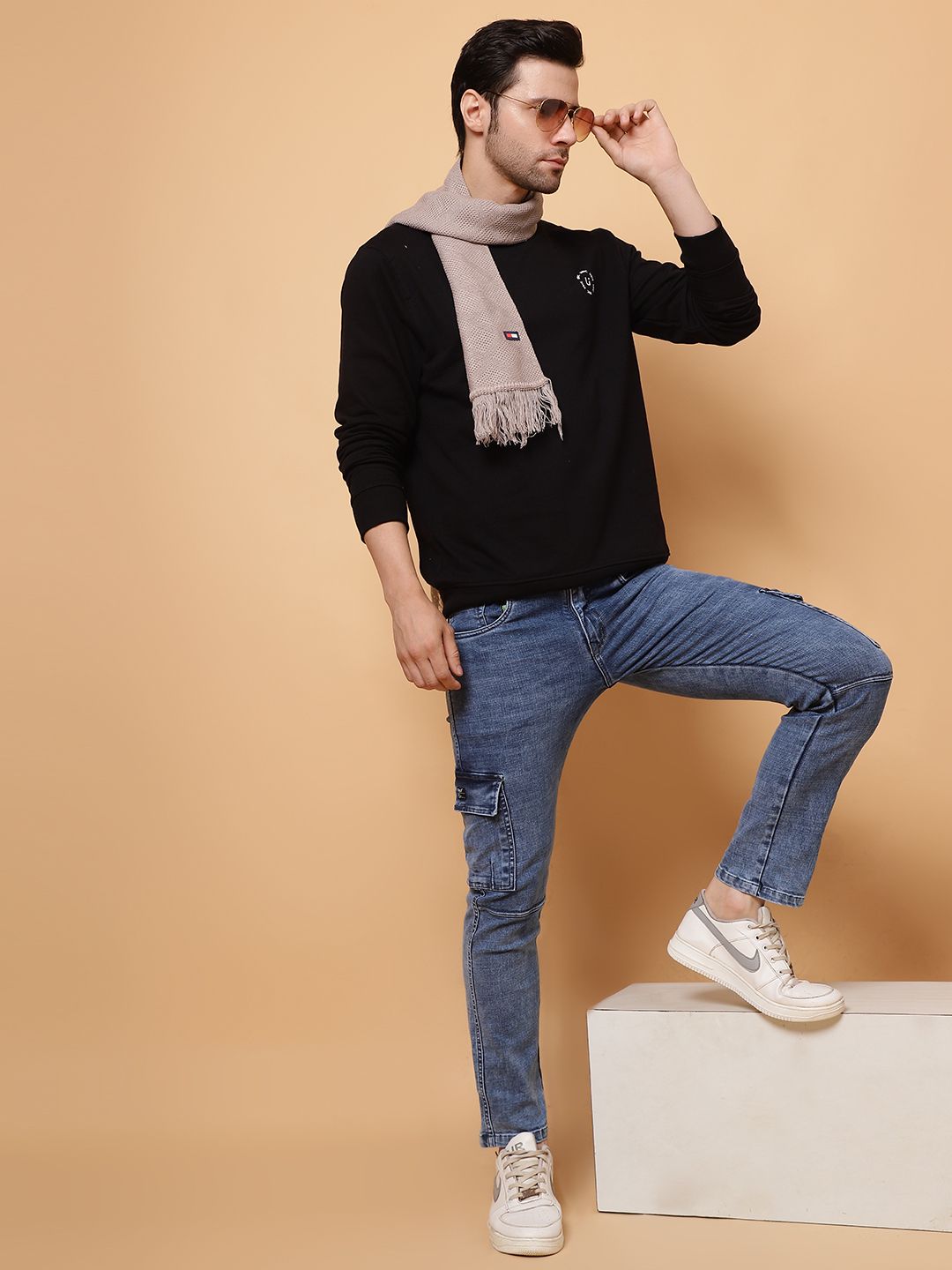 SCHp Self Design, Solid, Woven Men Muffler-picture-14