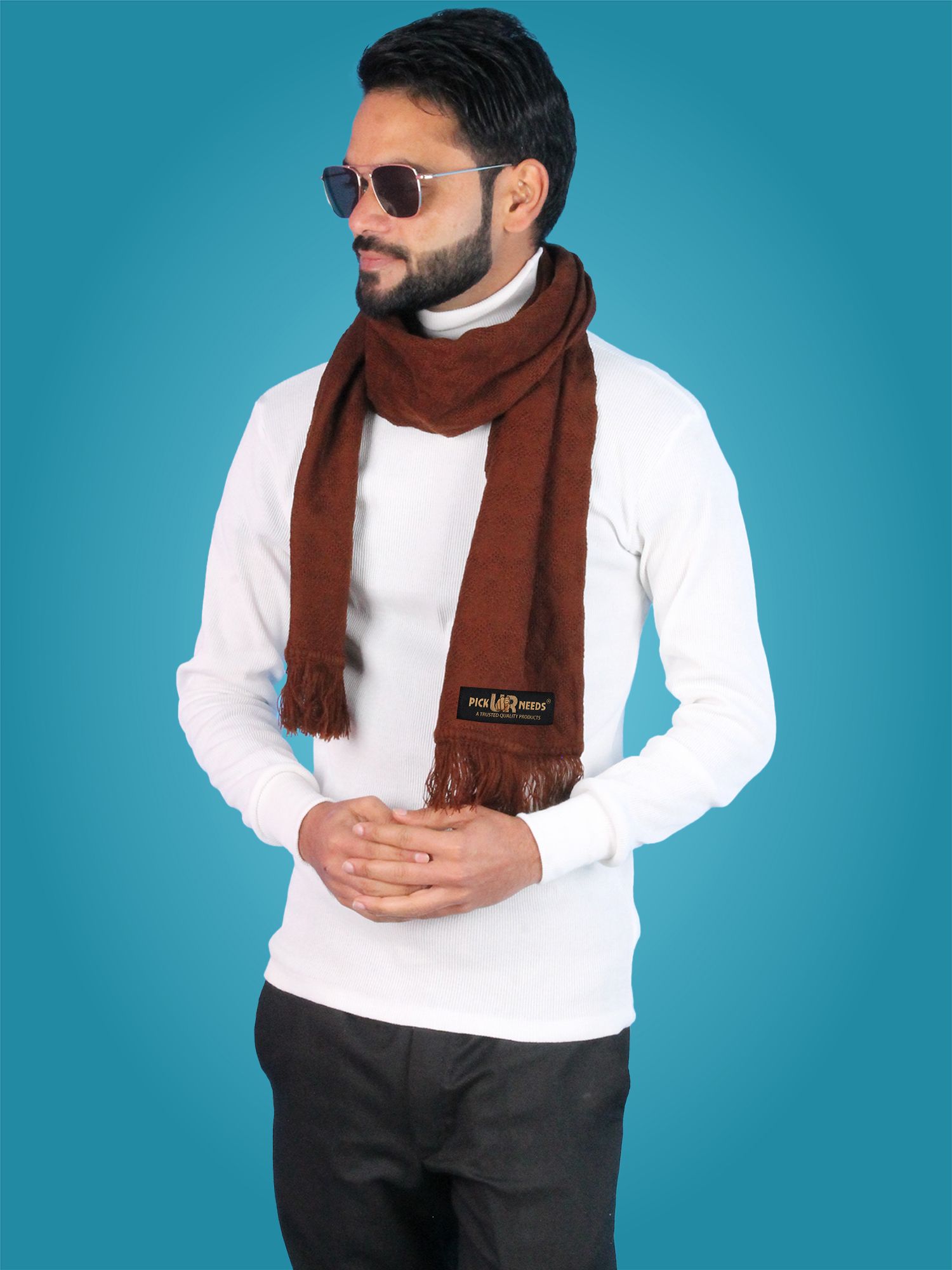 Pick Ur Needs Solid Men Muffler-picture-27