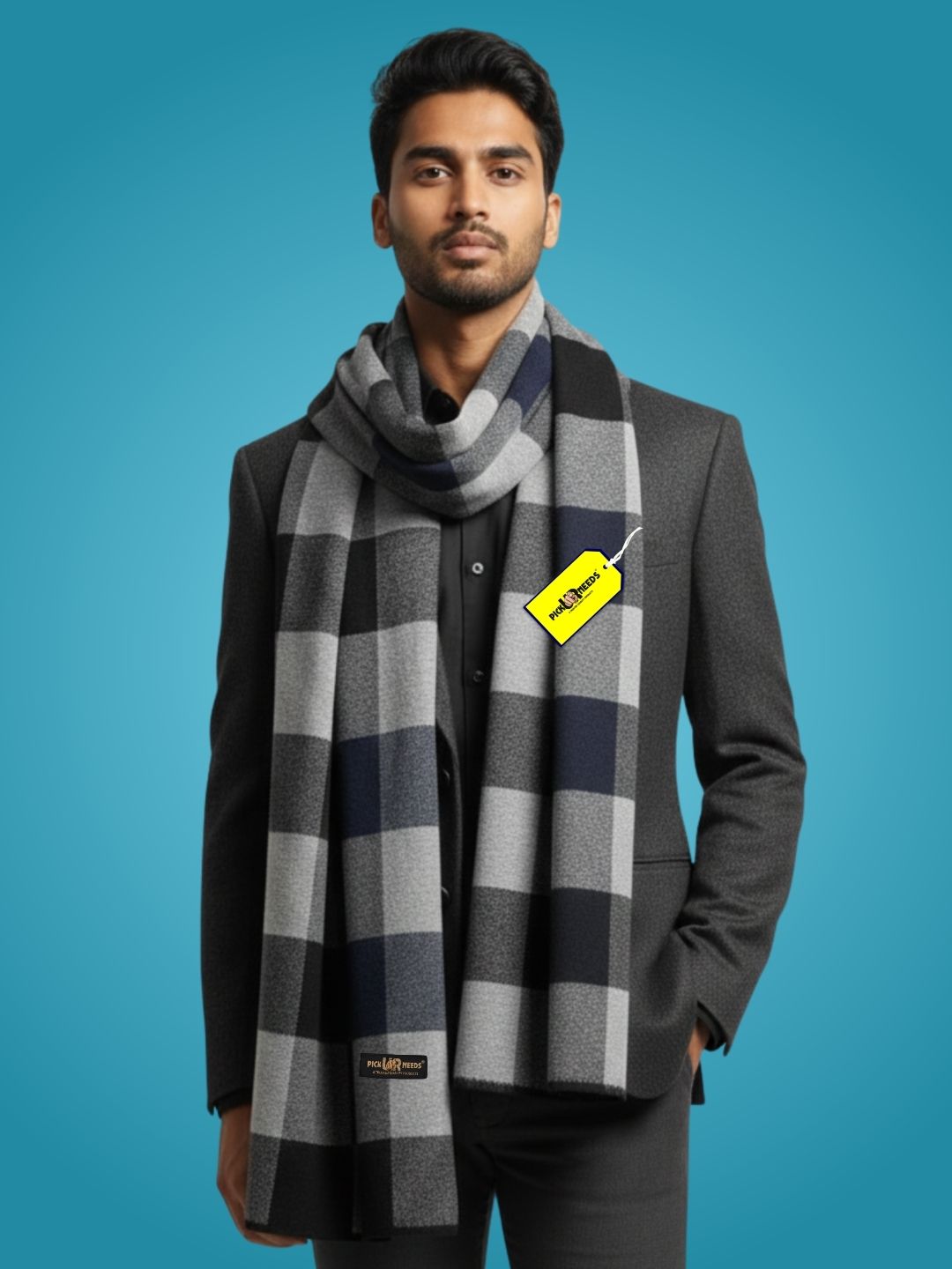 Pick Ur Needs Checkered Men Muffler-picture-19