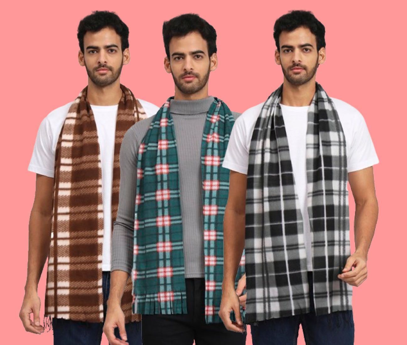 Fit N Fame Checkered Men Muffler-picture-27