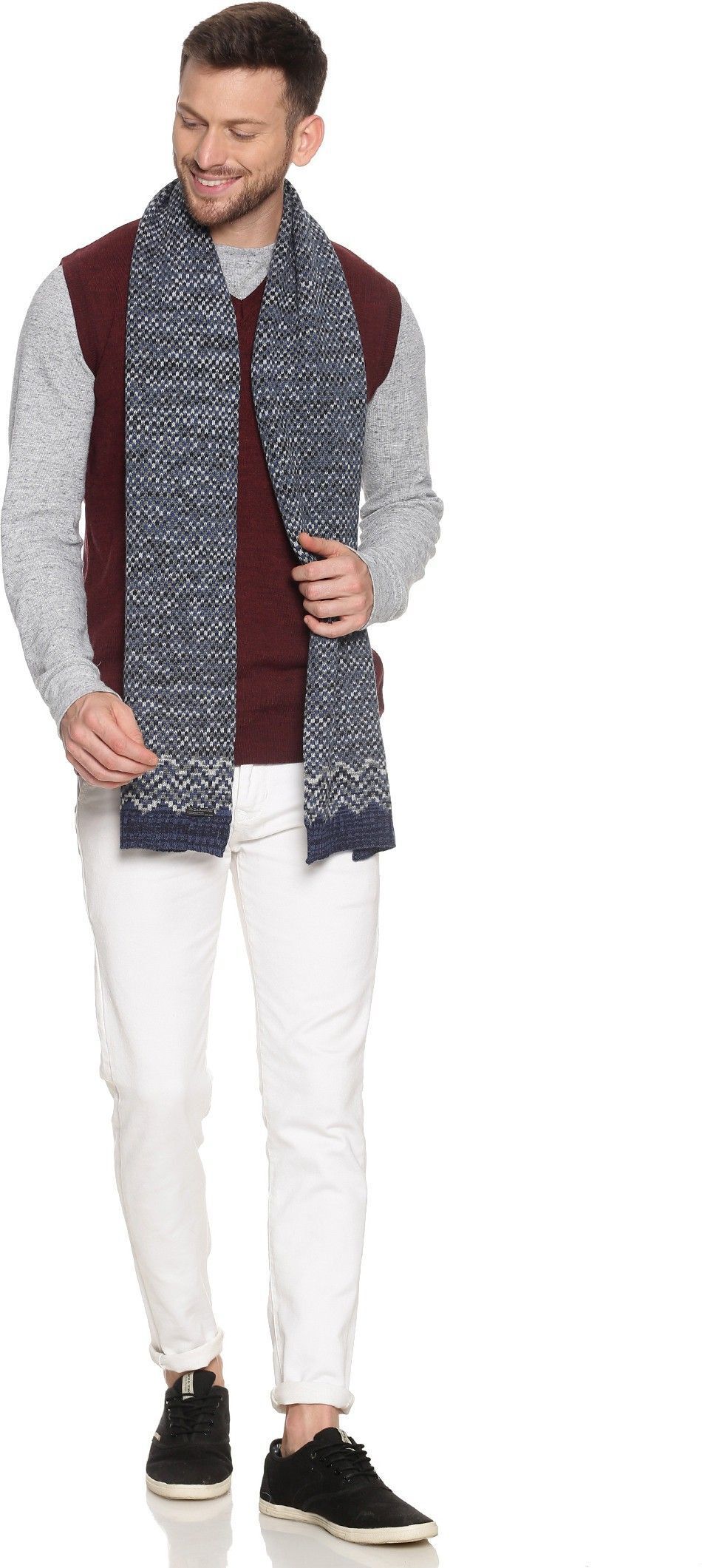 Jollyy Self Design Men Muffler-picture-18