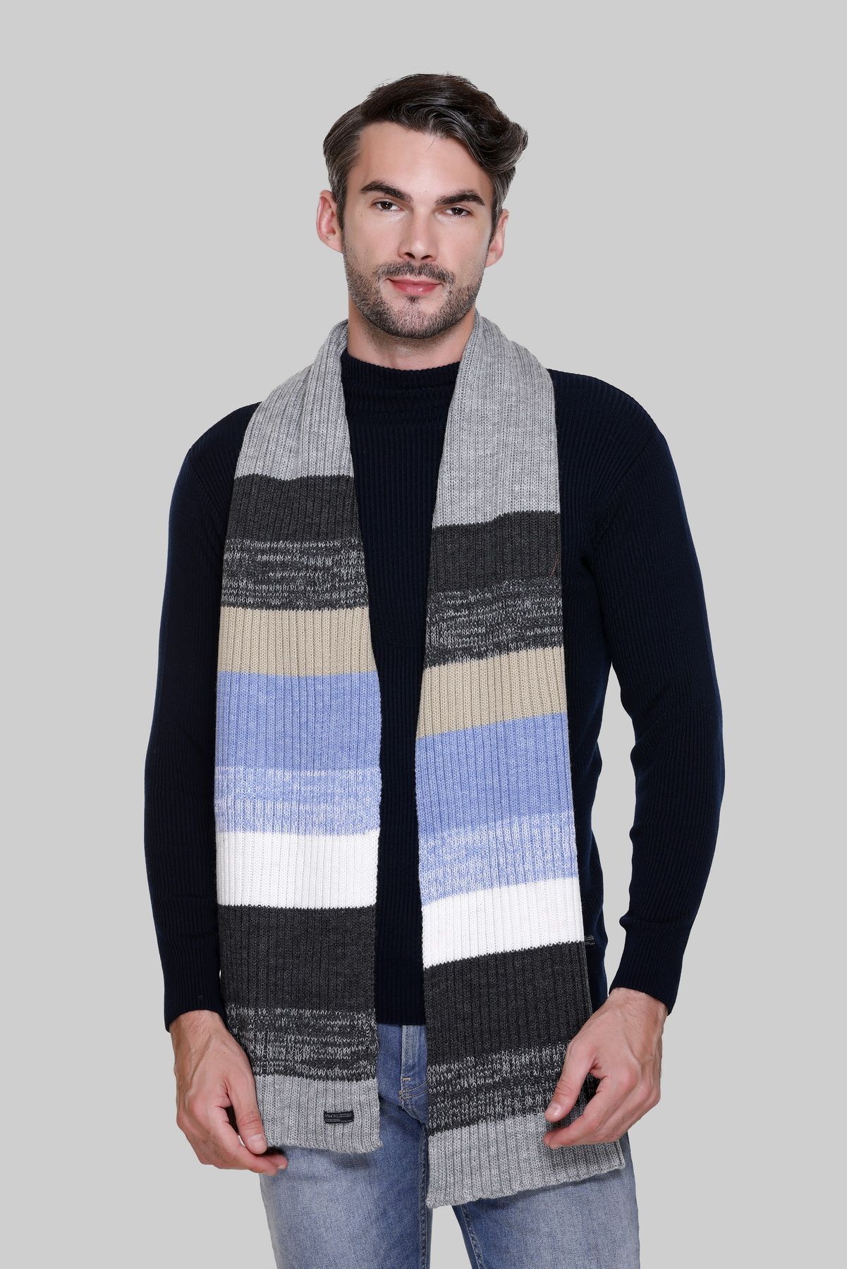 Jollyy Striped Men Muffler-picture-20