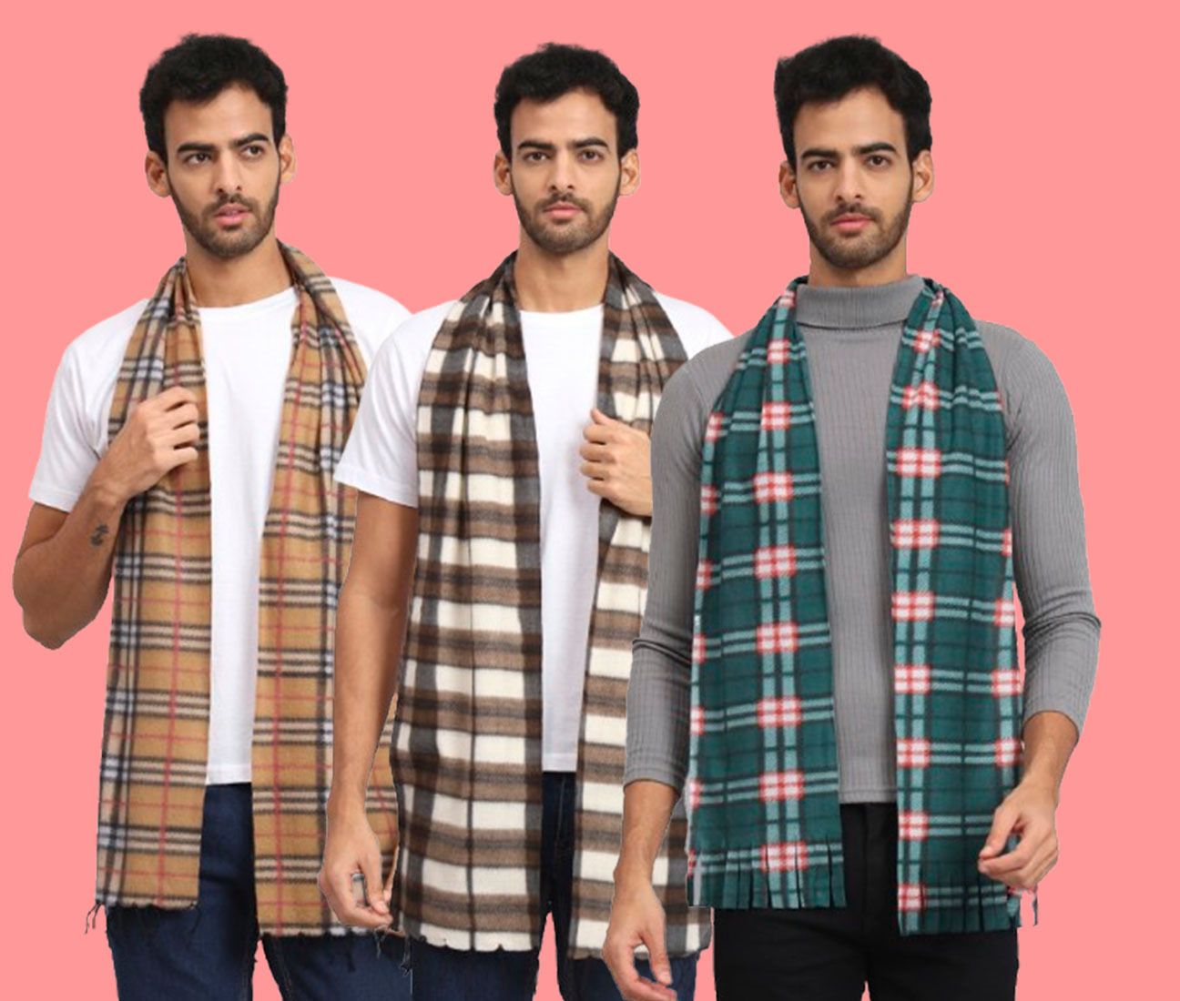 Fit N Fame Checkered Men Muffler-picture-28