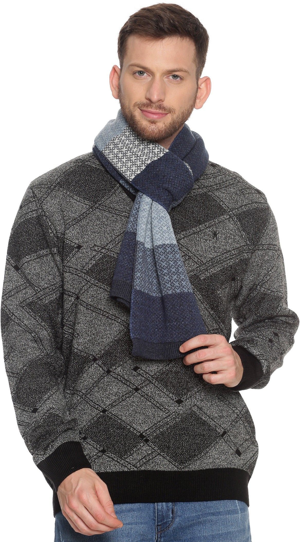 Jollyy Striped Men Muffler-picture-25
