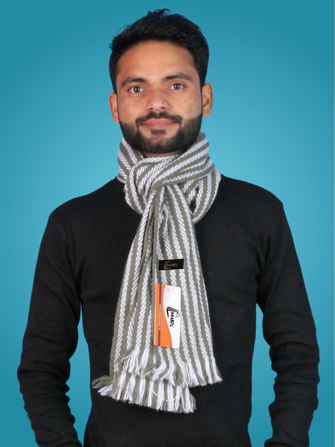 MHAX Self Design Men Muffler