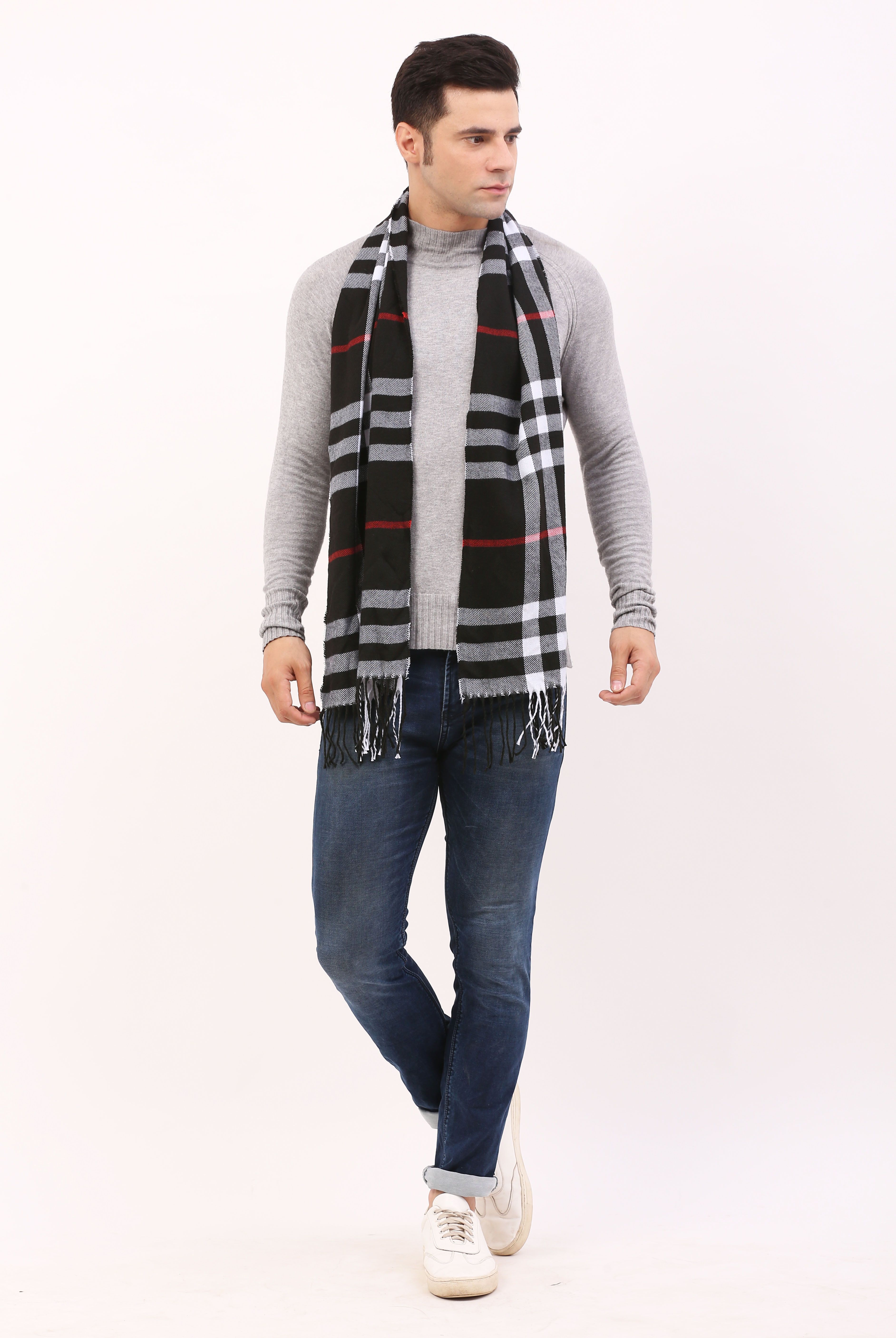 CALVADOSS Checkered Men Muffler-picture-10