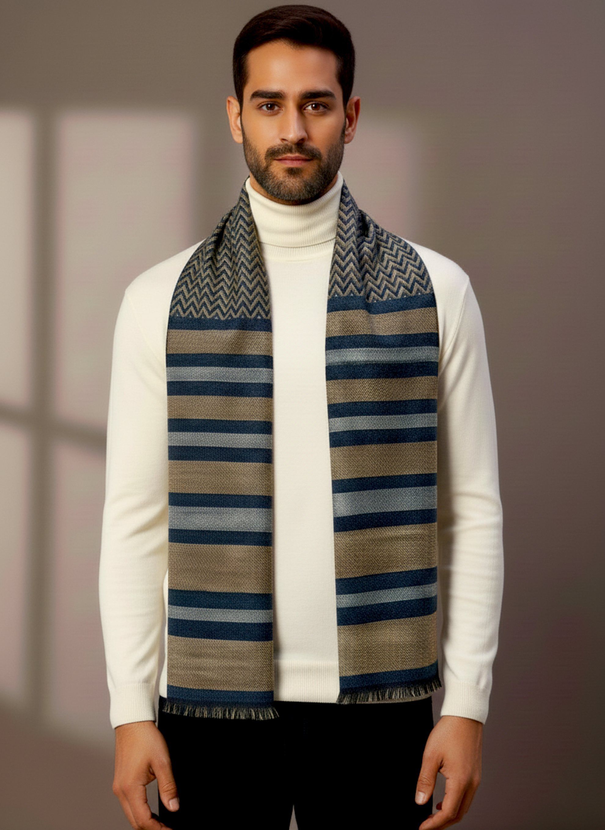 Zamour Geometric Print Men Muffler-picture-38