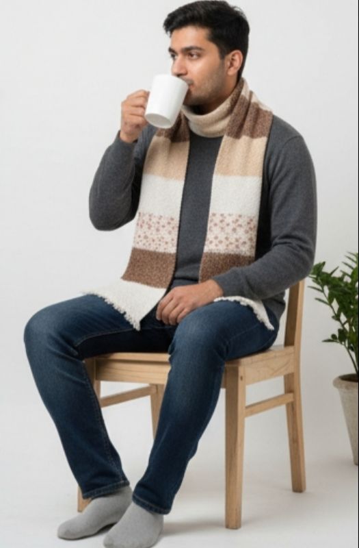 weanies Self Design Men Muffler-image-1