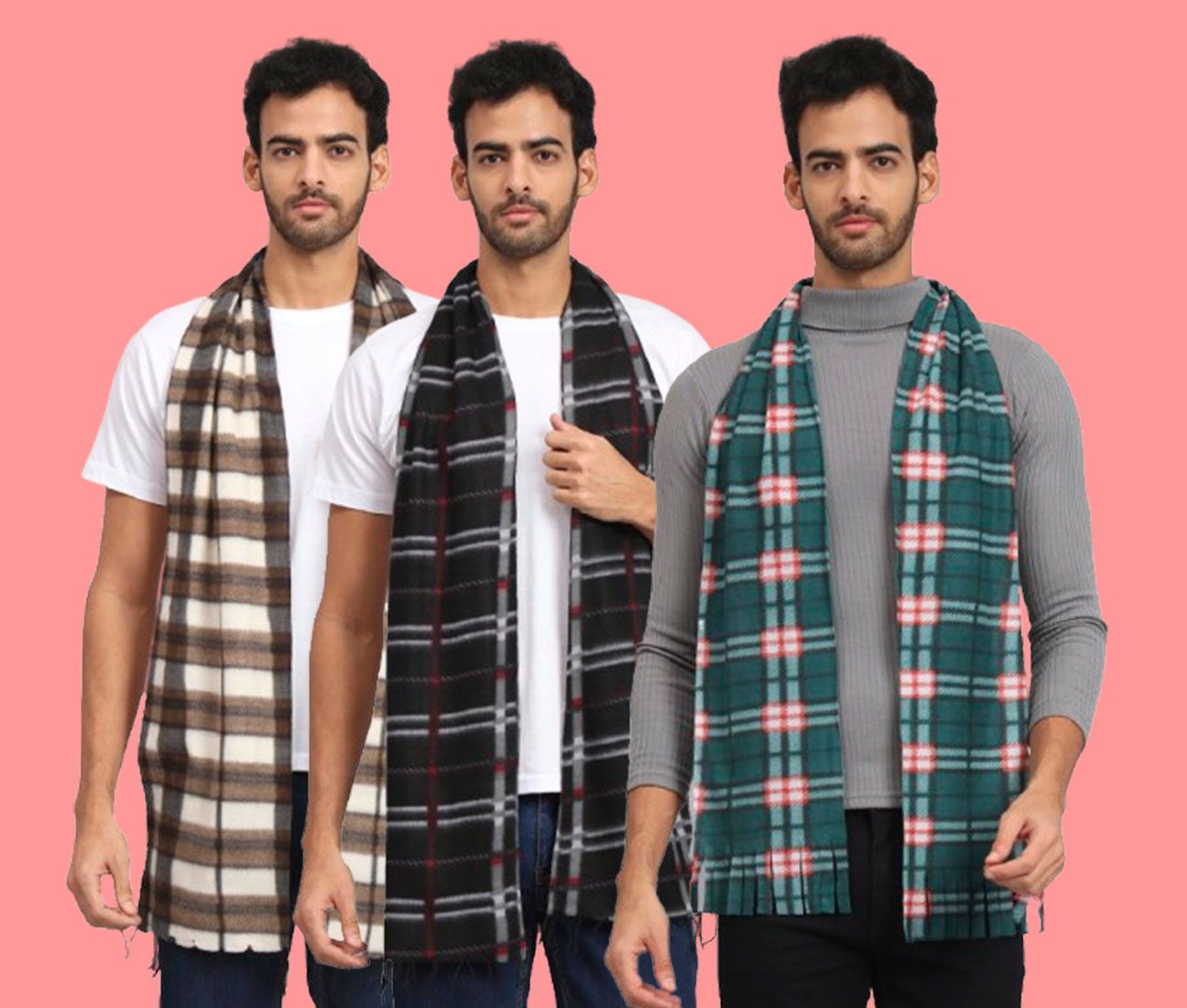 Fit N Fame Checkered Men Muffler-picture-17