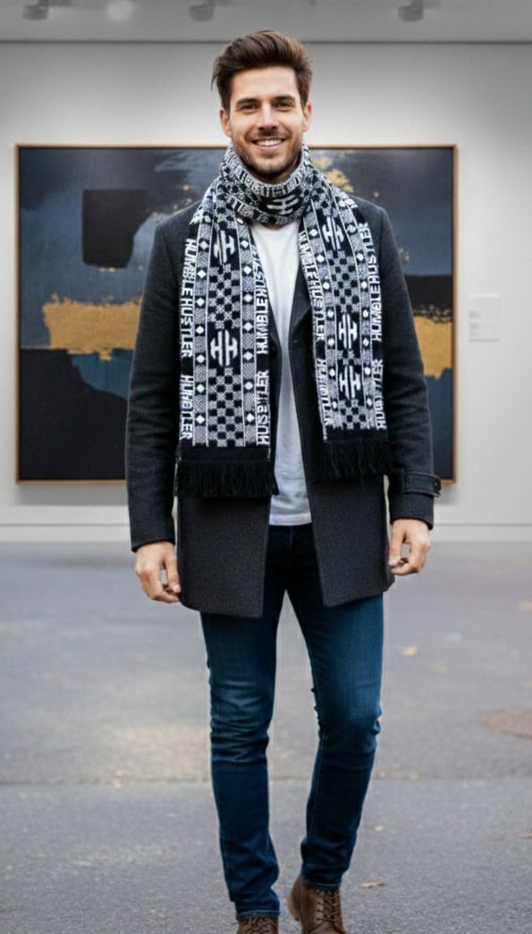 Humble Hustler Self Design Men Muffler-picture-11