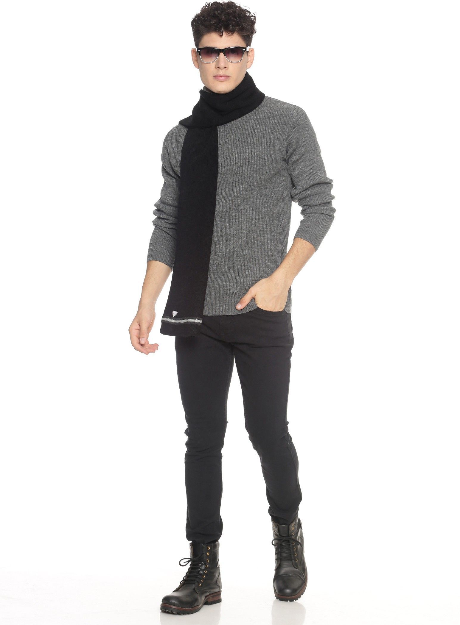 Jollyy Self Design Men Muffler-picture-11