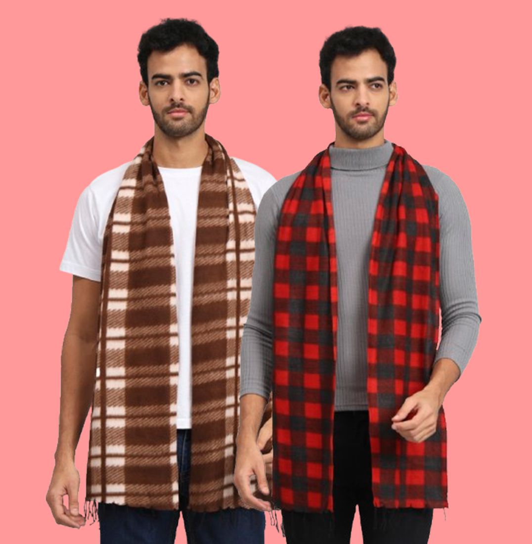 Fit N Fame Checkered Men Muffler-picture-21