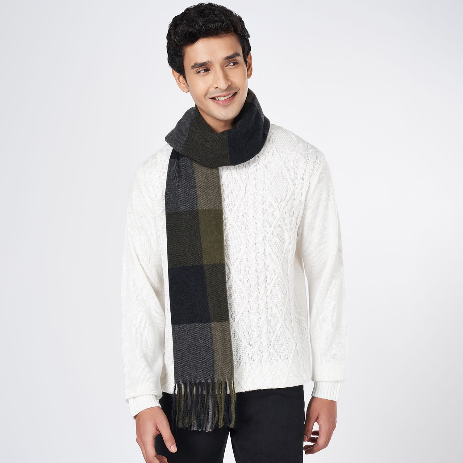 Byford by Pantaloons Checkered Men Muffler-picture-14